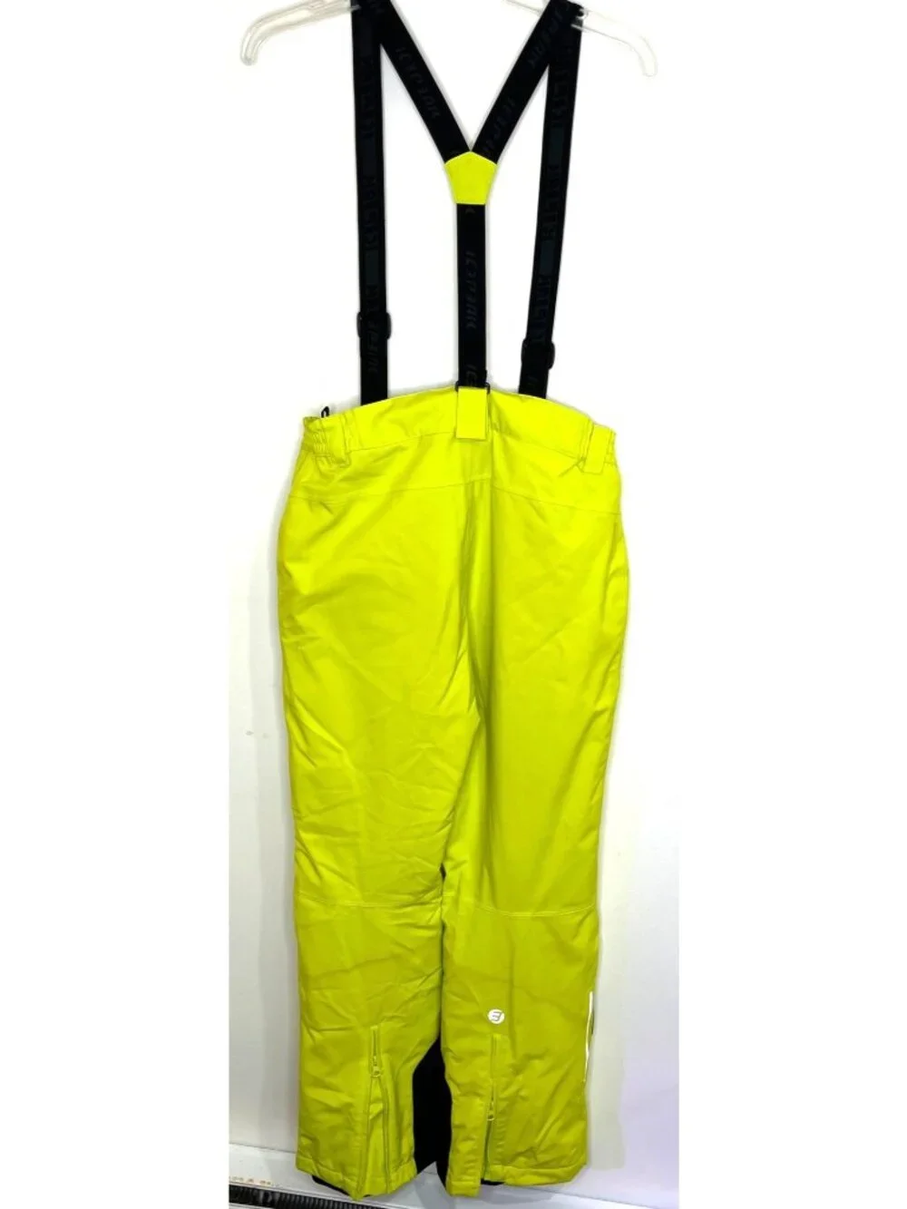 Icepeak Youth Ski Pants W/ Suspenders Neon Yellow Size 164 Waterproof & Insulate